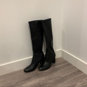 Tall Black Zip-Up Naturalizer Boots (8.5 / 38.5)